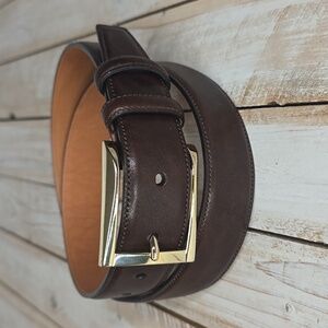 Trafalgar Cortina Leather Dark Brown Belt Sz 34